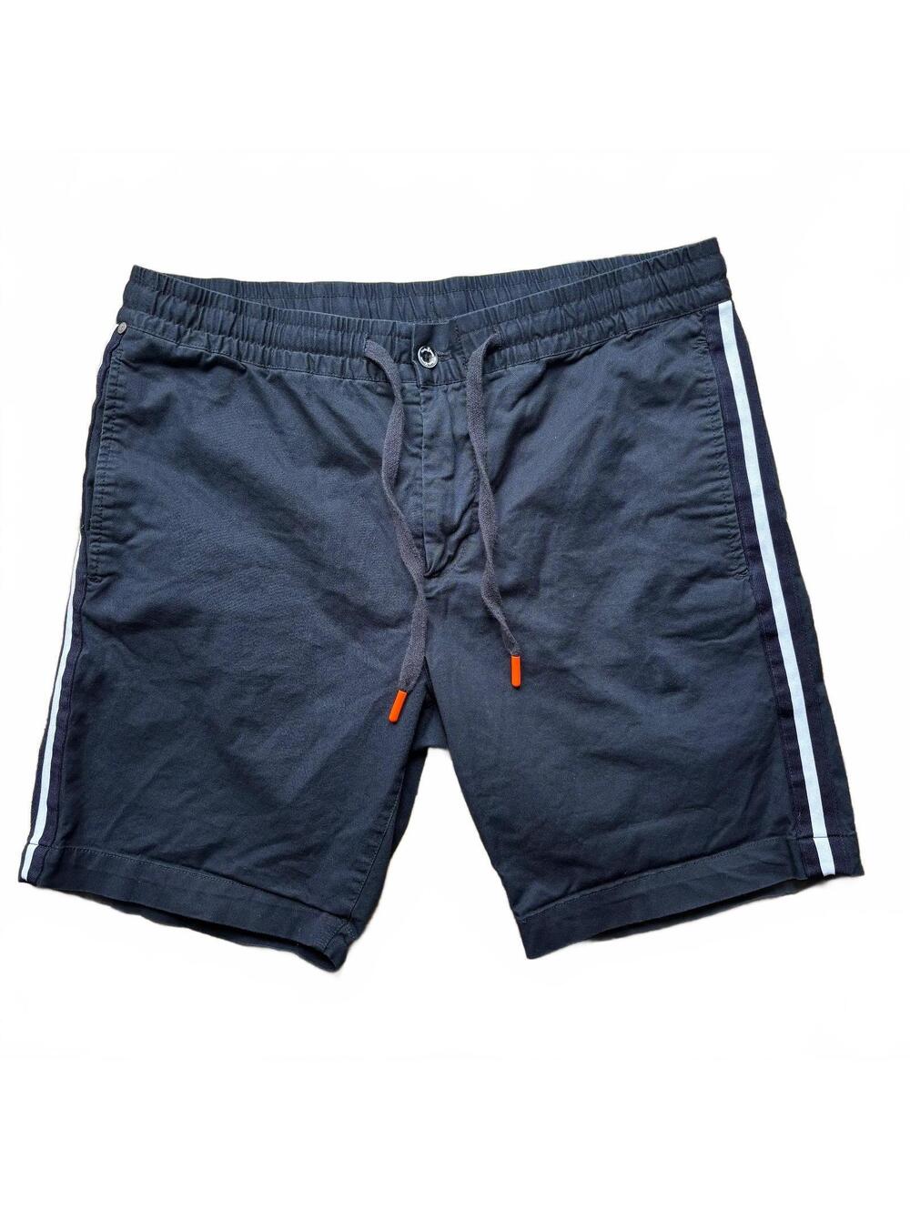 Psycho Bunny Side-Stripe Drawstring Shorts Size 34